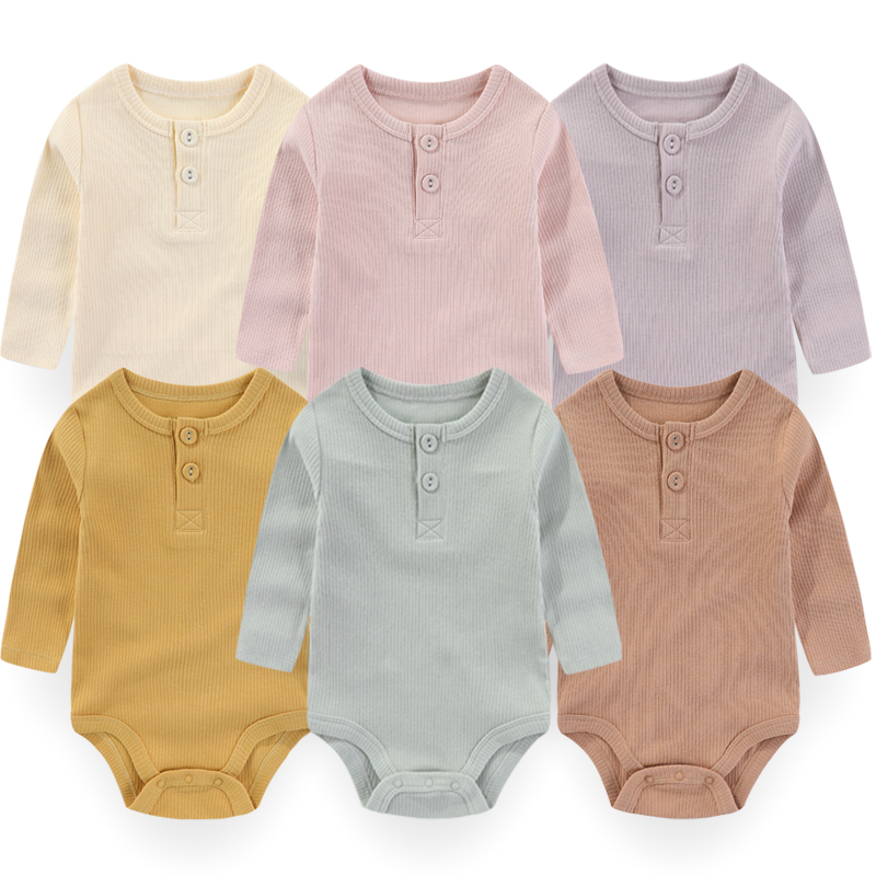 1-Piece Solid Color Unisex Bab - Baby Clothing Bundles 评论和价格