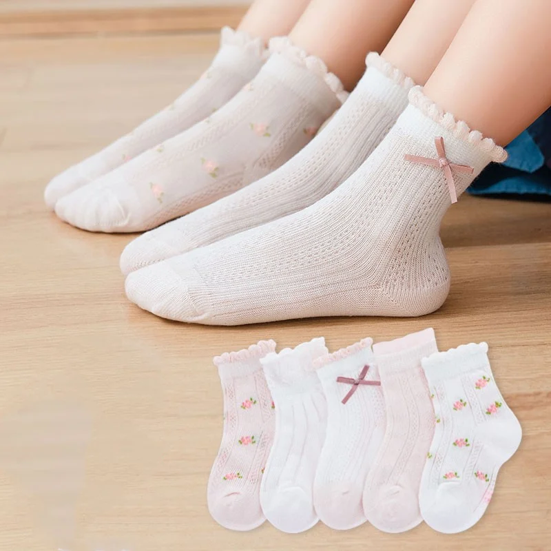 Kids Socks 5 Pairs/Lot Spring  - Baby Clothing Patterns Free 评论和价格