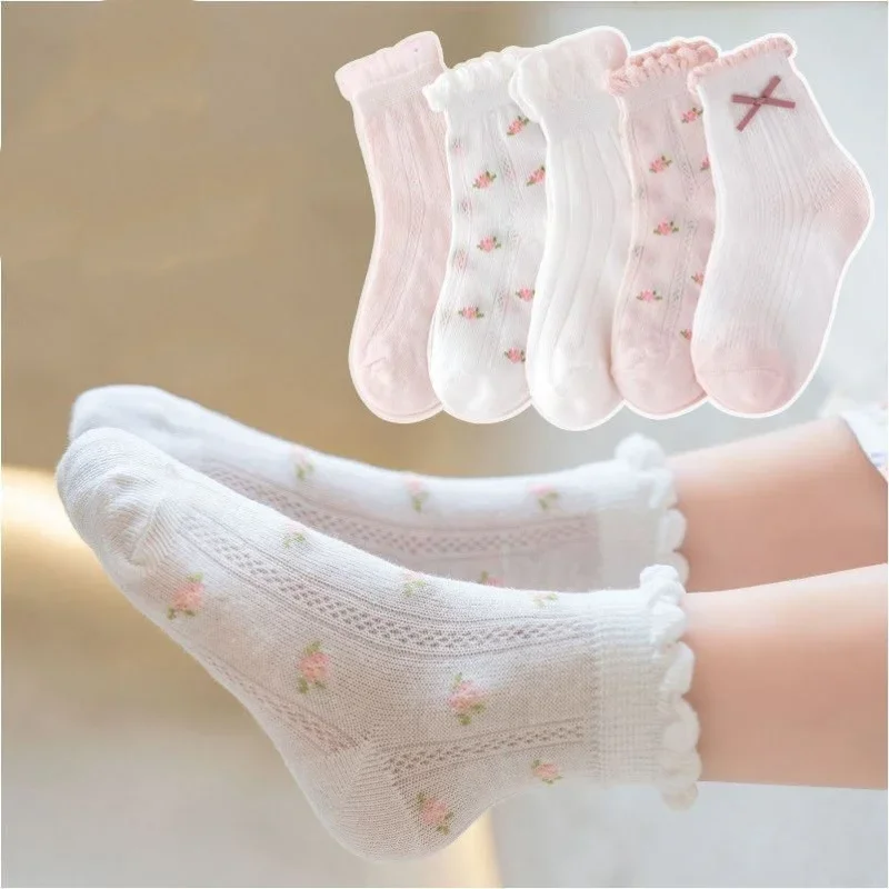 Kids Socks 5 Pairs/Lot Spring  - Baby Clothing Patterns Free 评论和价格