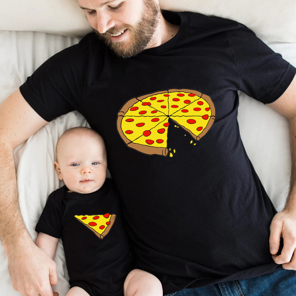 Funny Pizza Print Father Mothe - Baby Clothing Crochet 评论和价格