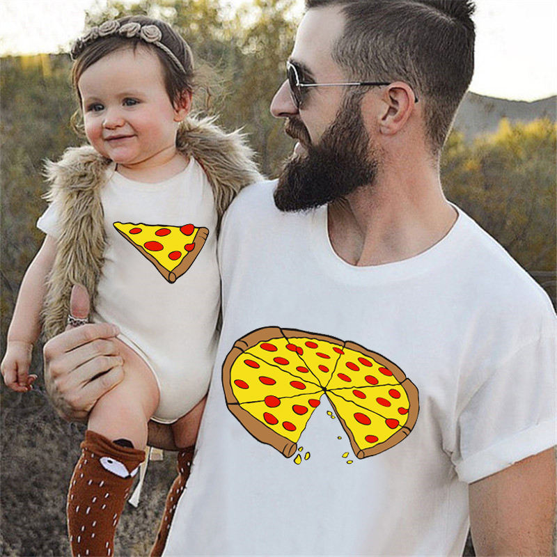 Funny Pizza Print Father Mothe - Baby Clothing Crochet 评论和价格