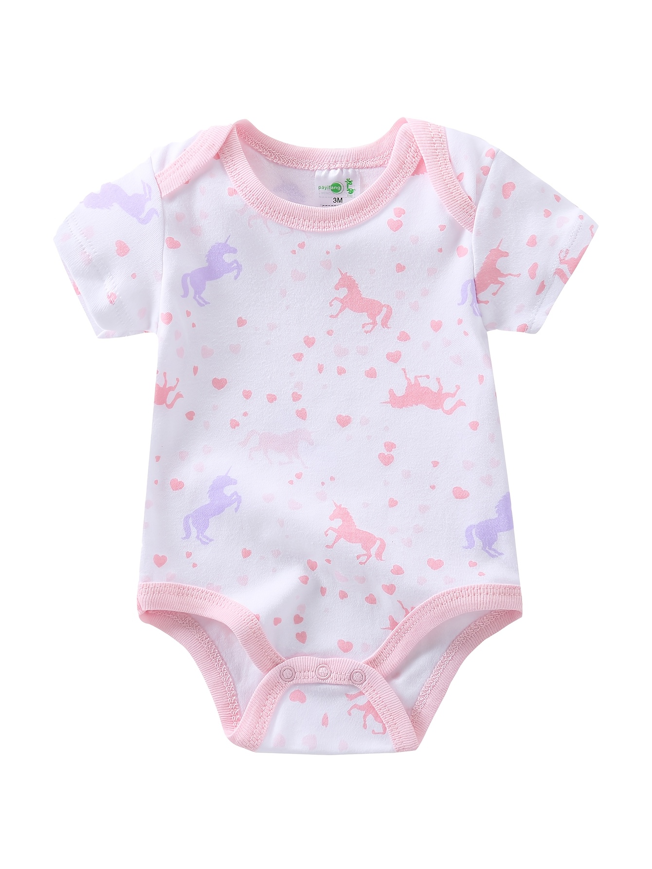 5pcs Girls' Short-Sleeve Bodys - Baby Clothing Essentials Newborn 评论和价格